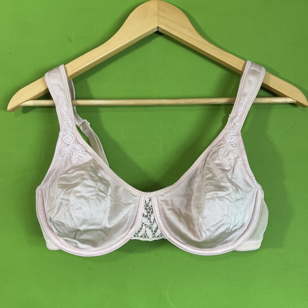 34D‎ Barely Breezies Pink Floral Bra 90875 Underwire